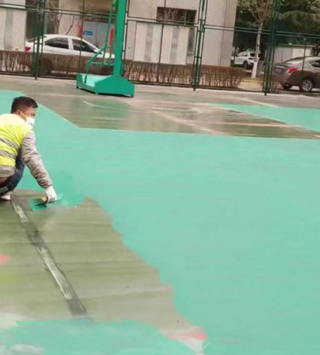 西藏球场地面翻新